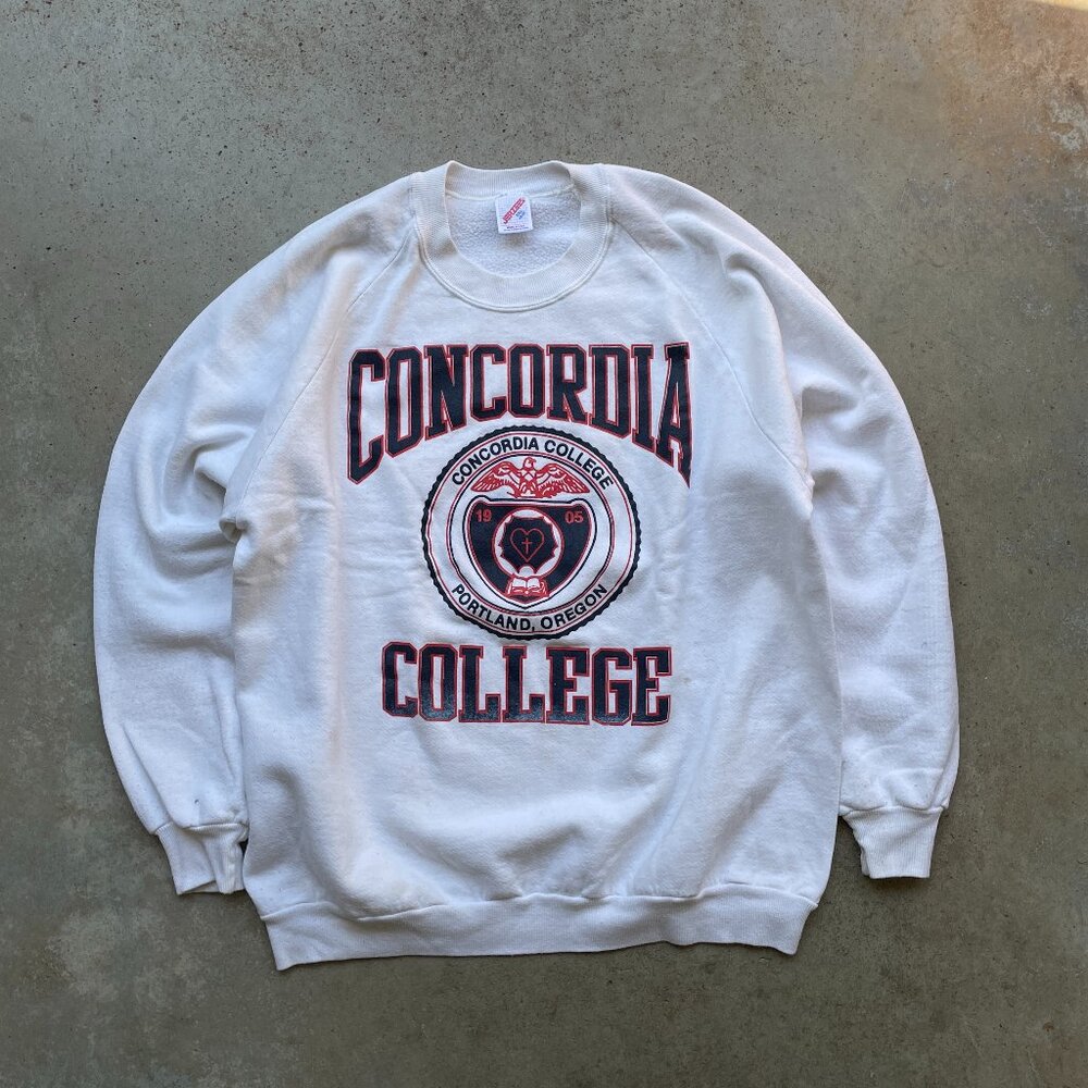 Vintage 90’s Concordia College Portland, OR Sweatshirt Crewneck XXL USA Made